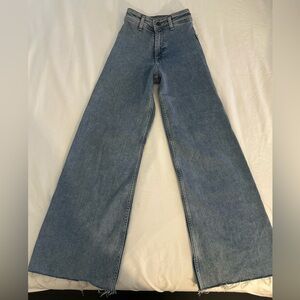 Zara Light Blue high waisted Flare Jeans